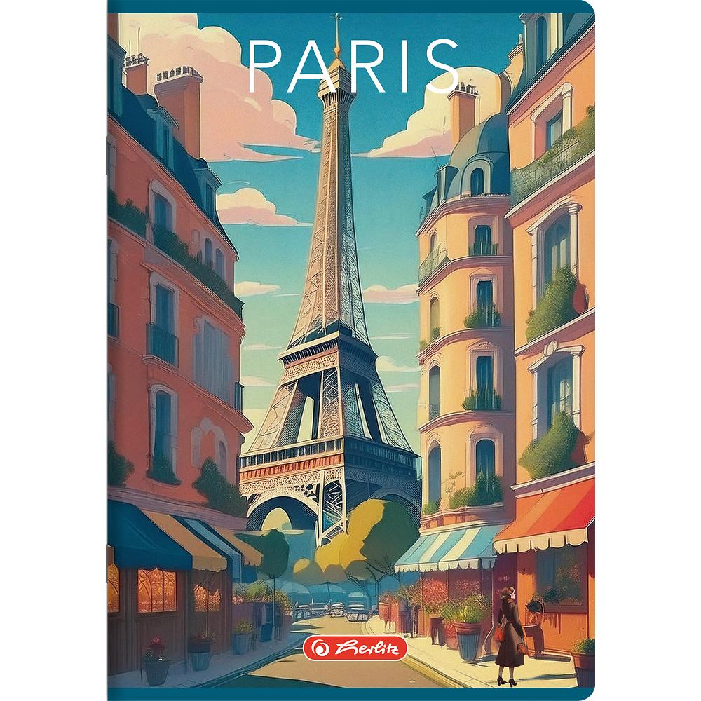 Zeszyt A4 Retro City z marginesem