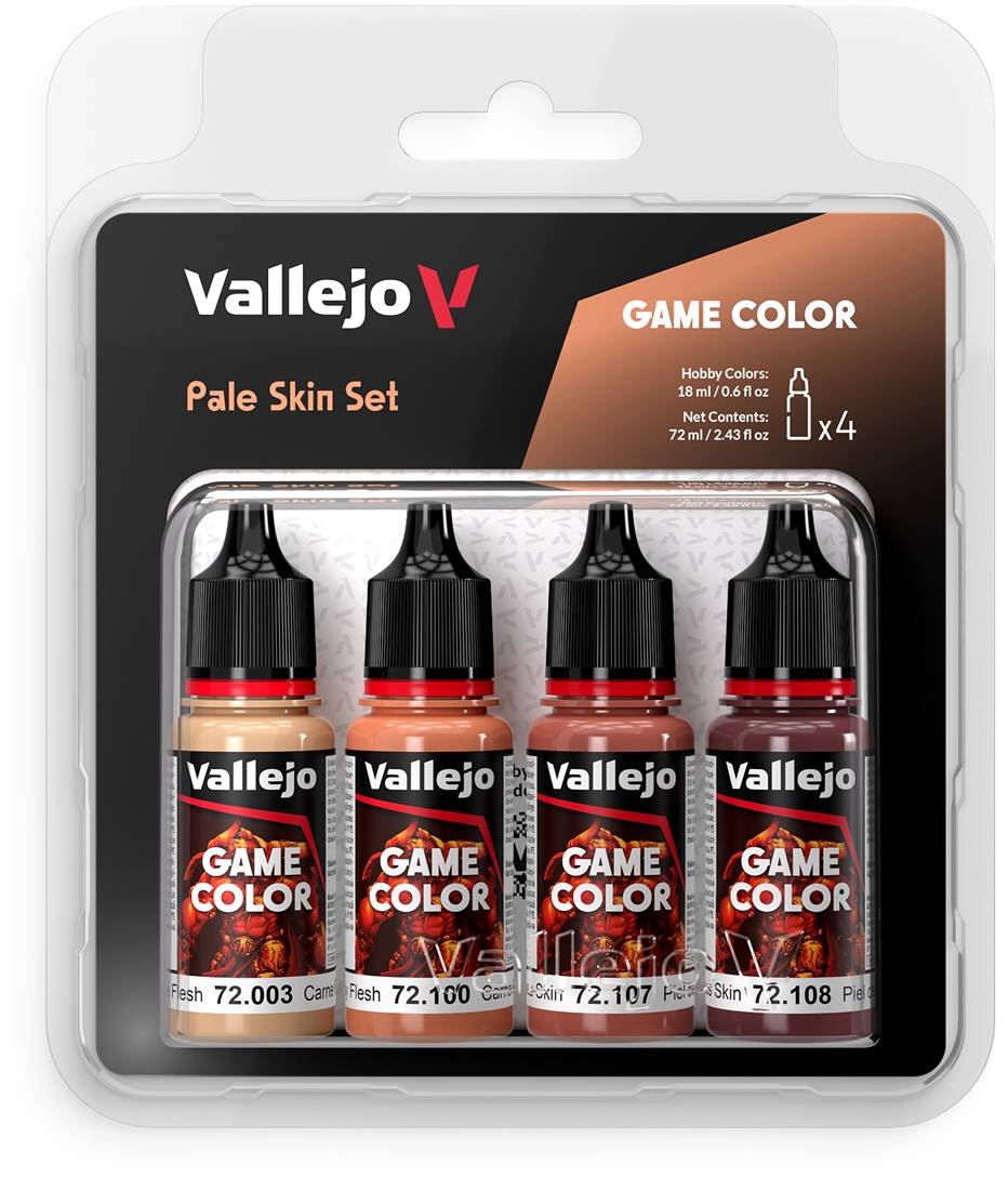 Vallejo: 72.379 - Game Color - Pale Skin Set 4x18 ml
