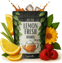 Ice Tea Lemon Fresh 50 g herbata rooibos ice tea do herbaty mrożonej cytryna malina