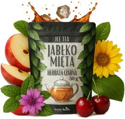 Ice Tea Jabłko Mięta 50 g - herbata czarna ice tea do herbaty mrożonej wiśnia limonka