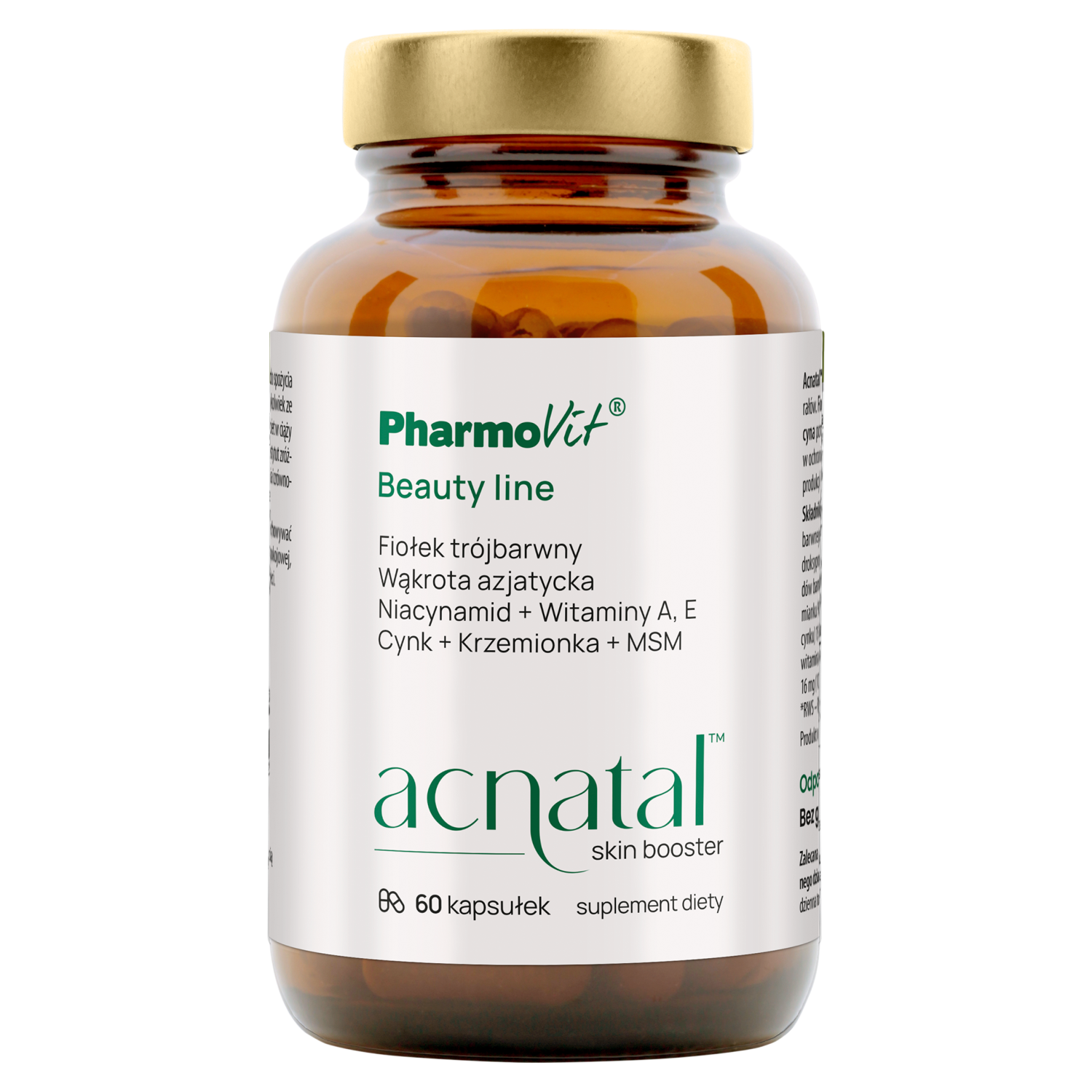 PharmoVit Acnatal Skin booster Beauty line, 60 kapsułek