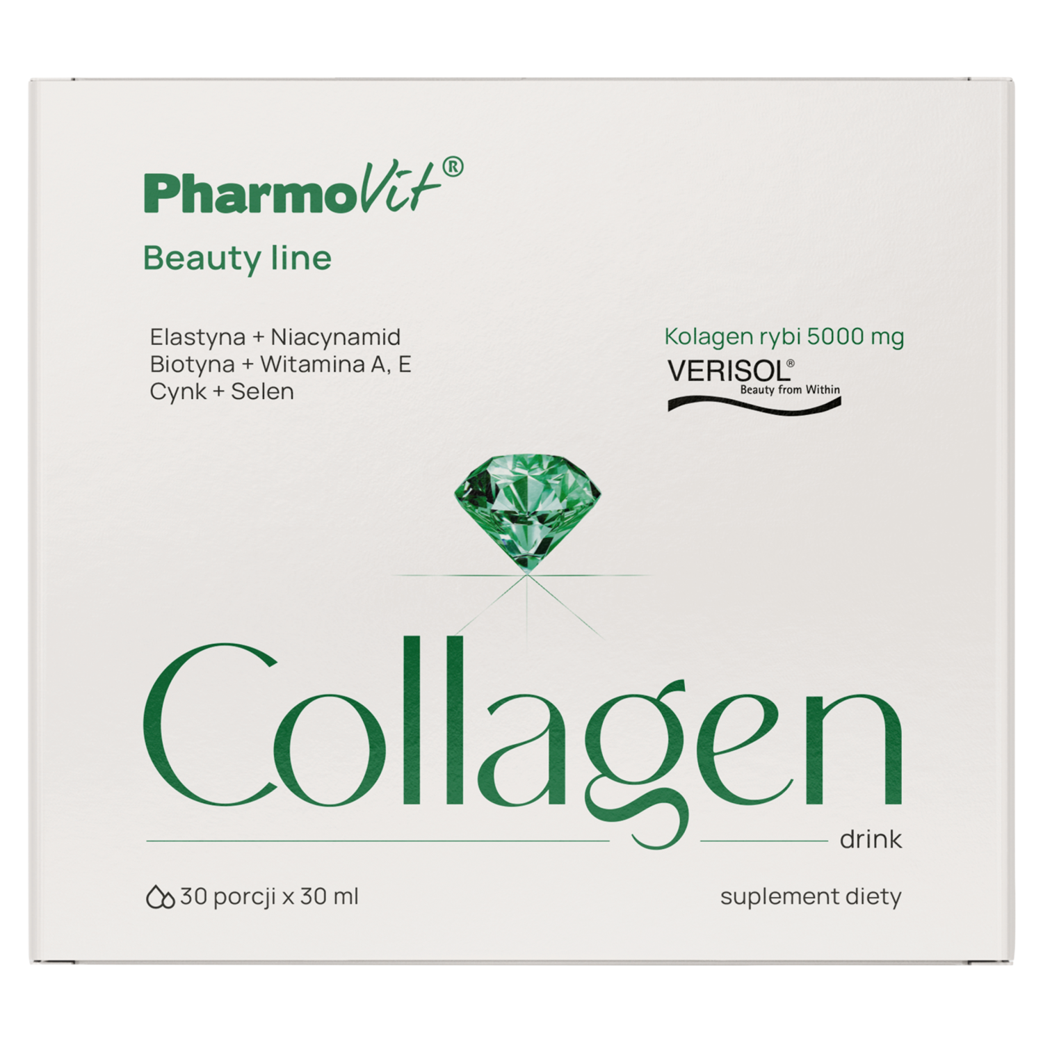 PharmoVit Collagen drink Beauty line, 30 ml x 30 sztuk