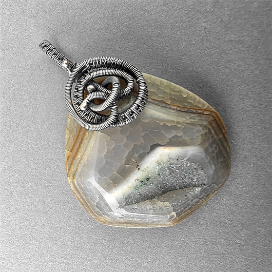 Dina - duży wisior z agatem