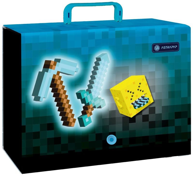 Teczka z rączką Xl Blue Pixel 9cm Astrapap