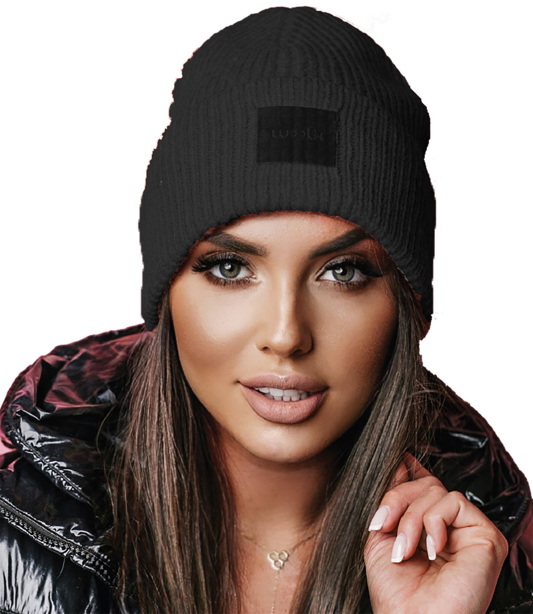 ZIMOWA CZAPKA UNISEX WOOLK CIEPŁA Olaf Czarna