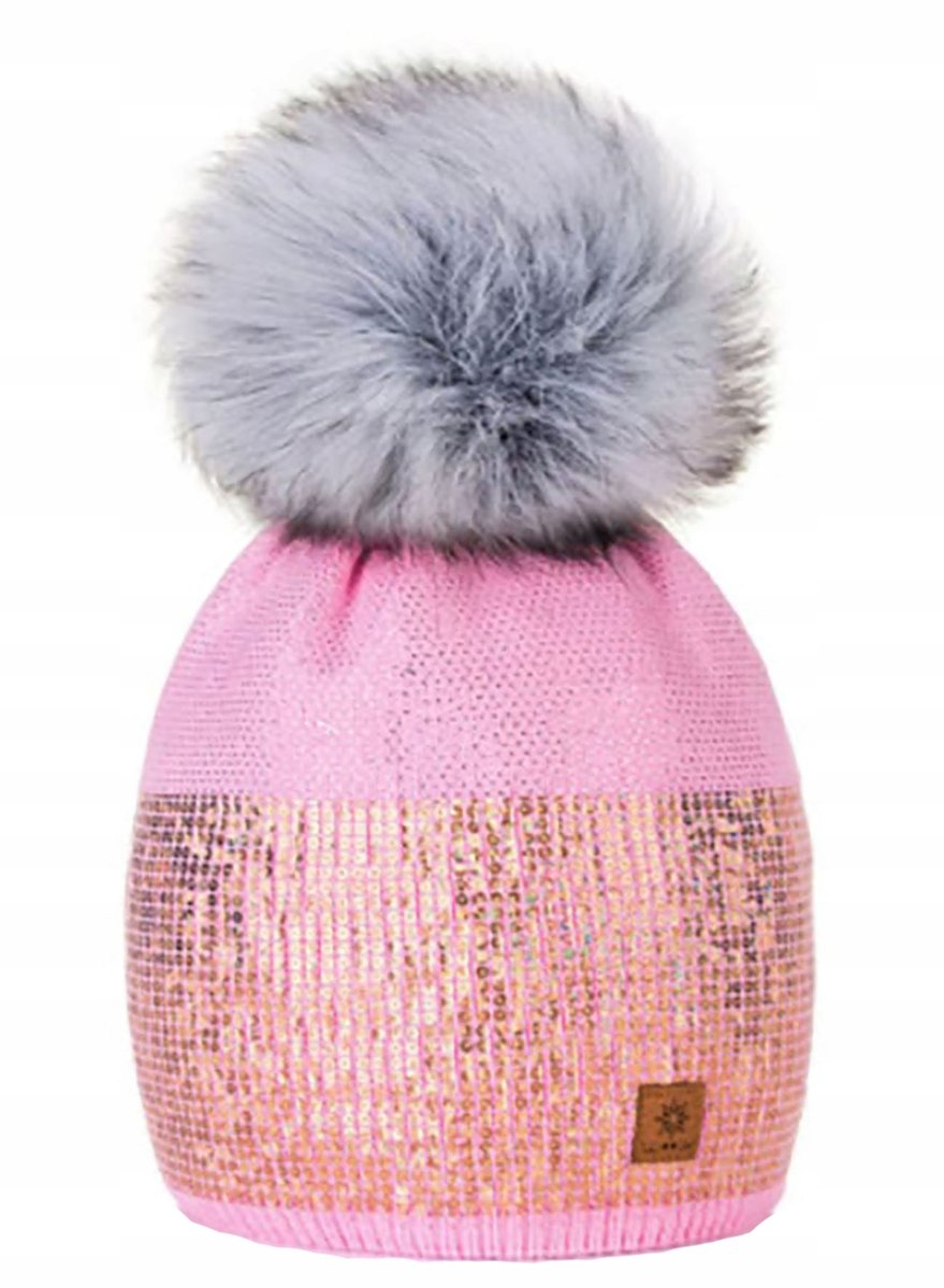 Zimowa CZAPKA CIEPŁA pompon i polar Woolk Montana