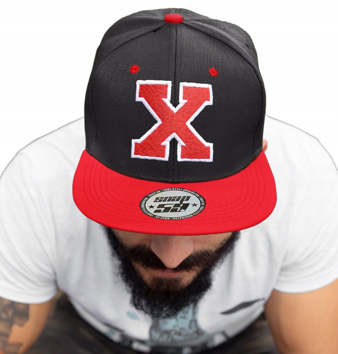 CZAPKA PROSTY DASZEK AMERICAN TWILL LITERA X HAFT