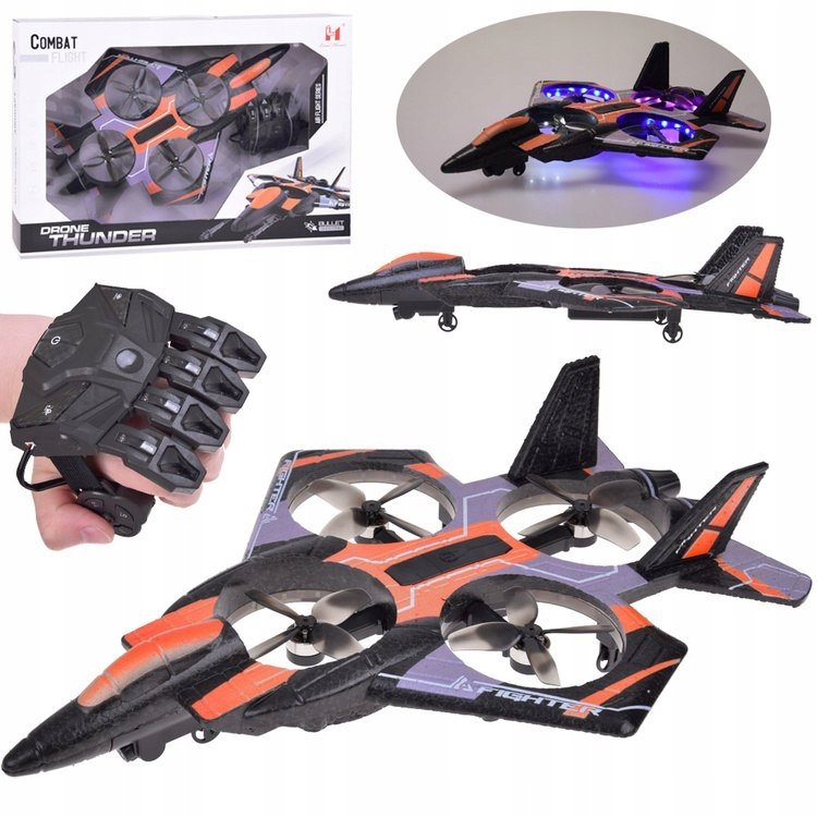 Zdalnie sterowany dron combat -pojazd latający+kolorowe diody RC0704 PO