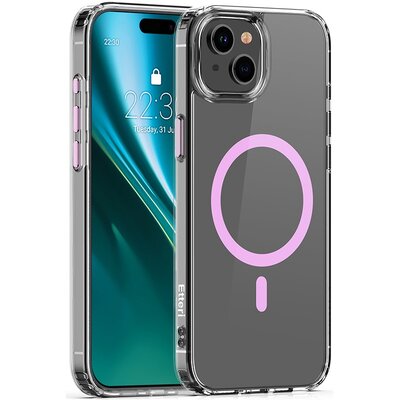 Etui ETTERI Color Mag do Apple iPhone 13 Przezroczysto-różowy