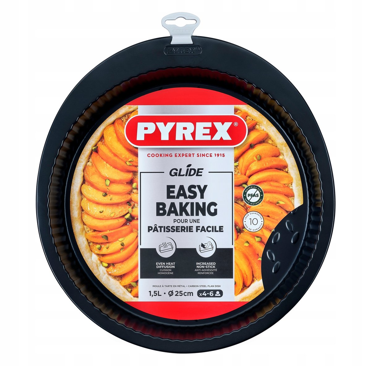 Blacha forma na tartę PYREX do pieczenia tarty GLIDE Ø 25 cm (29x27 cm zew)