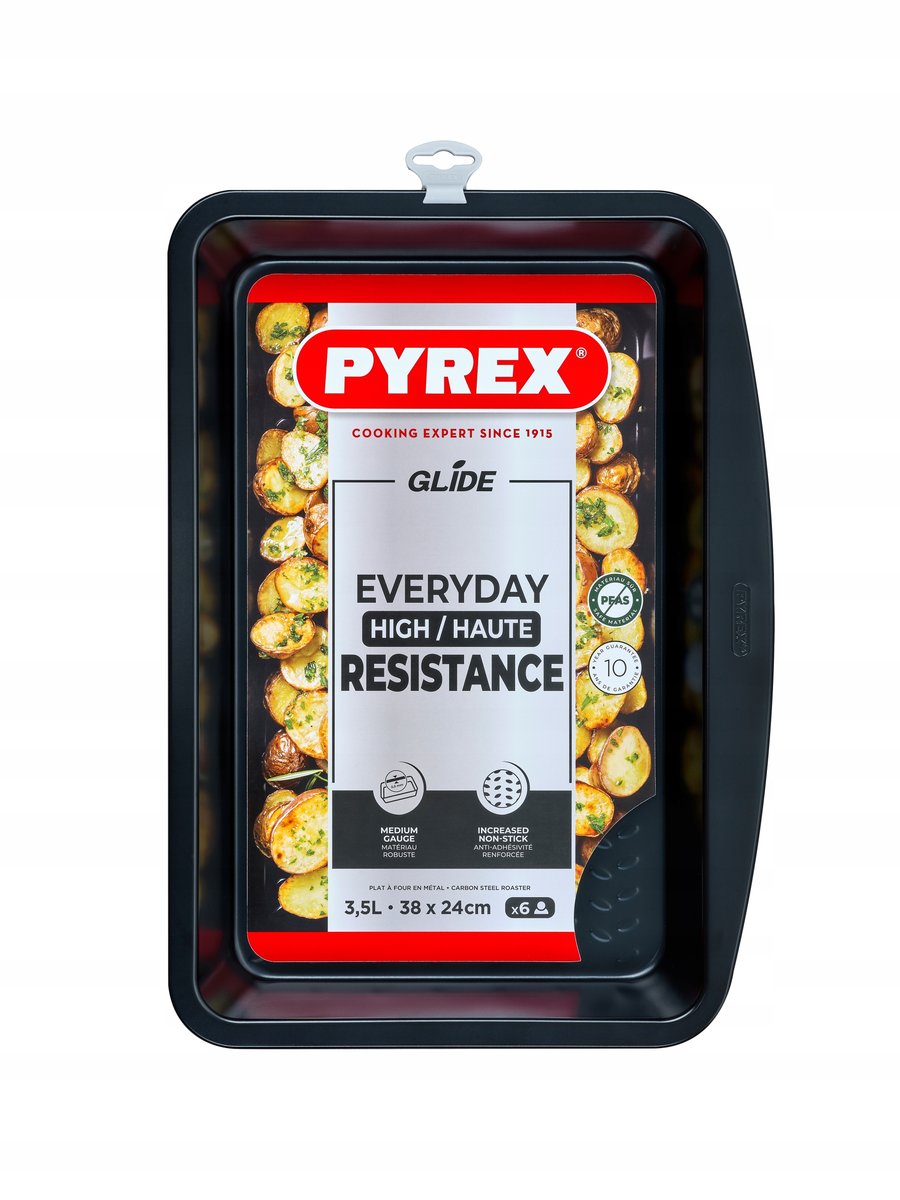 Blacha forma do pieczenia PYREX prostokątna GLIDE 38x24 (41x29 cm zew)