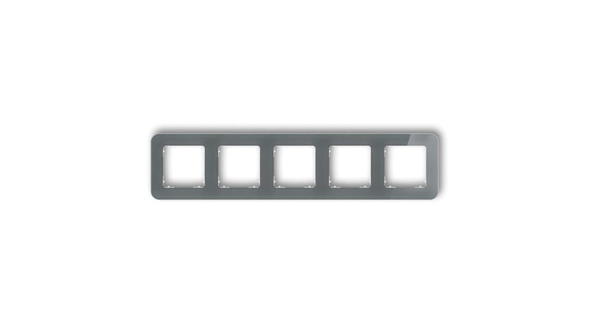 Icon ramka uniwersalna piä™ciokrotna zaokrä…glona - efekt szkĺ‚a (ramka: grafitowa spăłd: biaĺ‚y) 28-0-irsz-5