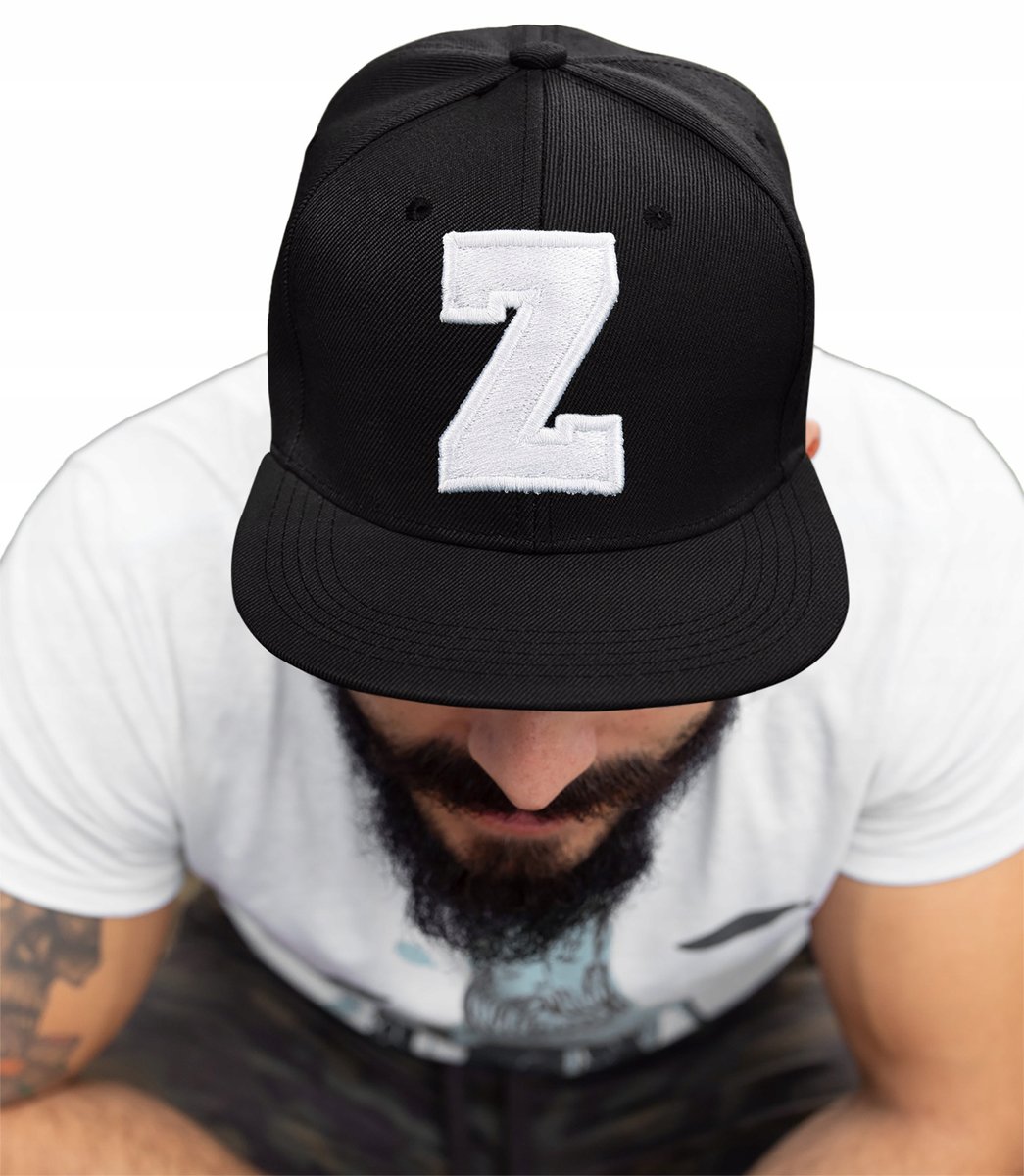 CZAPKA PROSTY DASZEK LITERA Z HAFT AMERICAN TWILL