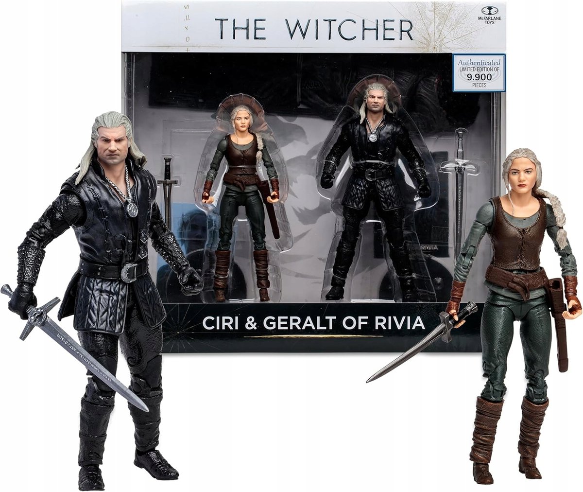 Wiedźmin Geralt i Ciri Netflix 18 cm Figurka kolekcjonerska Limitowana