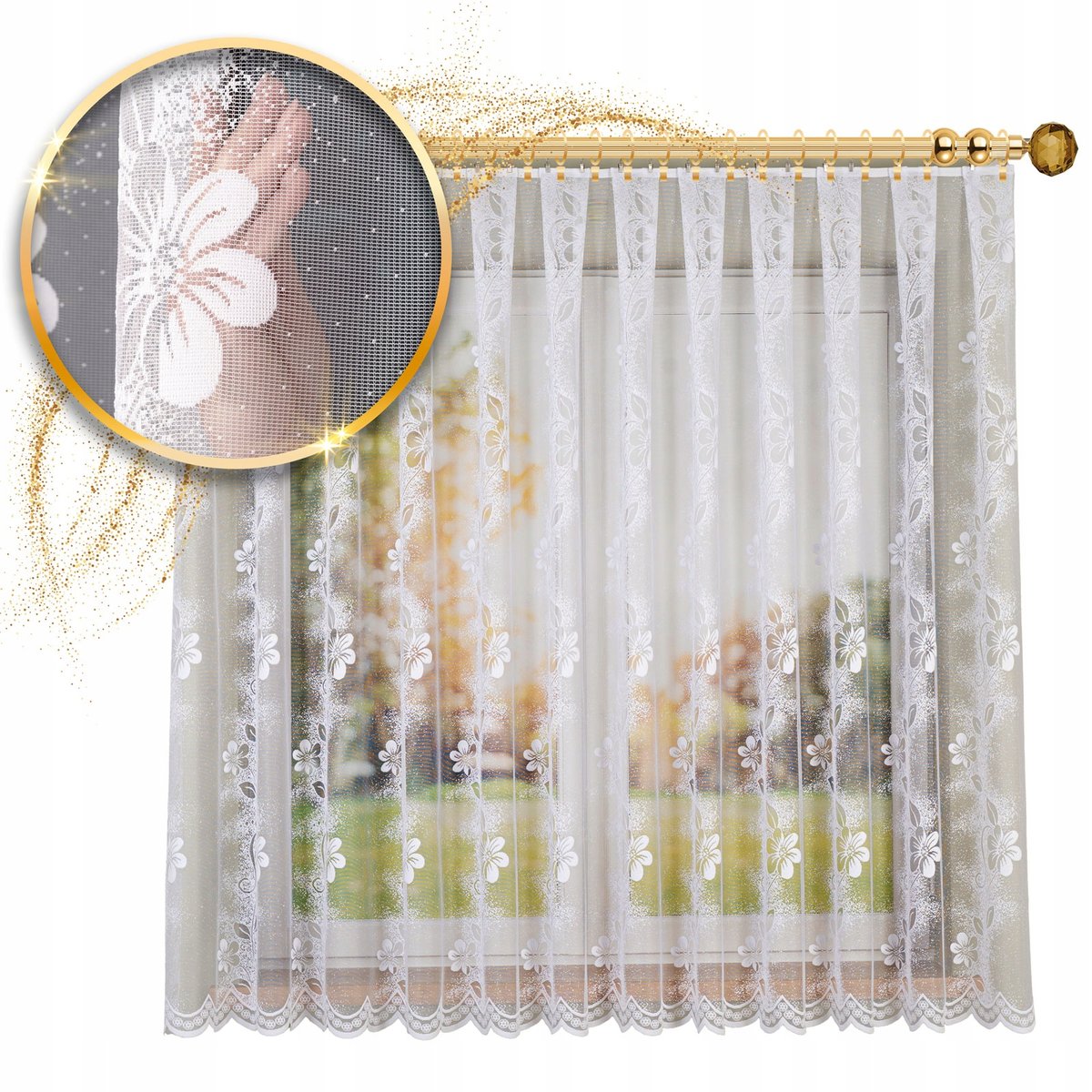 FIRANKA ŻAKARDOWA METRAŻOWA 107250 170 ZE WZOREM PO CAŁOŚCI