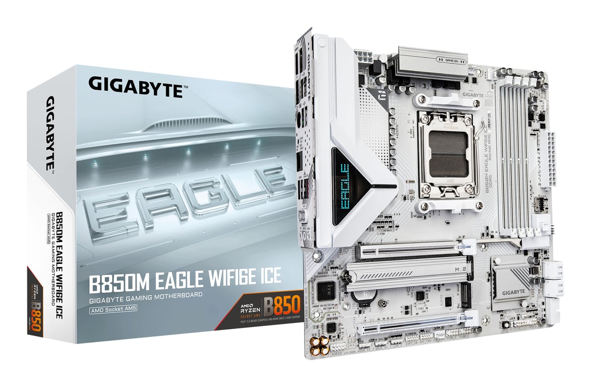 GIGABYTE B850M EAGLE WIFI6E ICE AMD B850 micro ATX