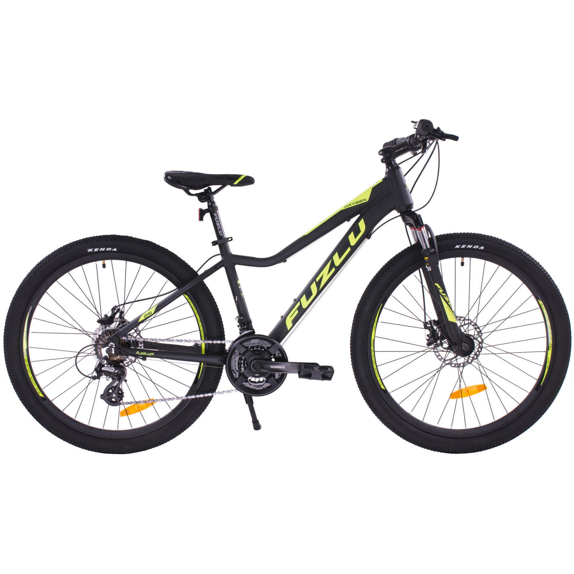 Rower górski Fuzlu OXYGEN 26” Czarno-limonkowy mat