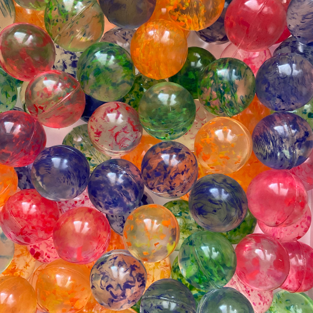 100x Piłki Kauczuki Kulki Przezroczyste Średnica 32 mm