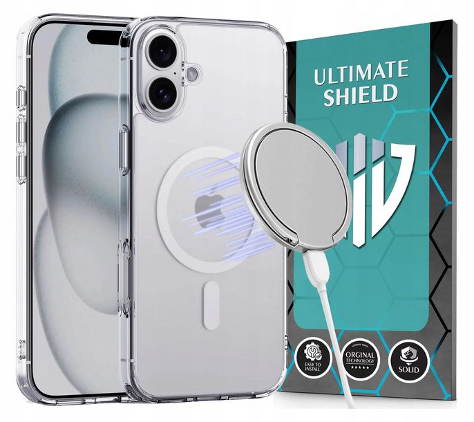 Etui Na Telefon Apple Iphone 16 Clear Magsafe Anti-shock + Szkło Ochronne