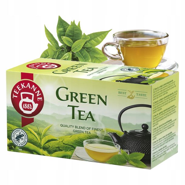 HERBATA GREEN TEA zielona TEEKANNE ekspresowa 20 TOREBEK