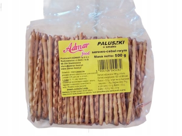Paluszki ADMAR o smaku serowo cebulowym 500g