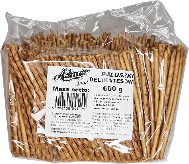 Paluszki delikatesowe duża paczka rodzinna Admar 600g