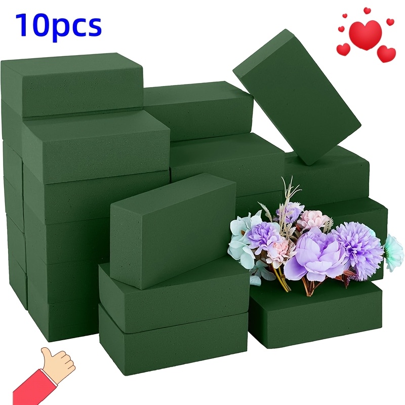 TEMU 10 szt. Duże Zielone Piankowe Kwadratowe Kwiaty, Które Można Samodzielnie Przycinać do Odpowiedniego Rozmiaru, Nadają się do DIY Aranżacji