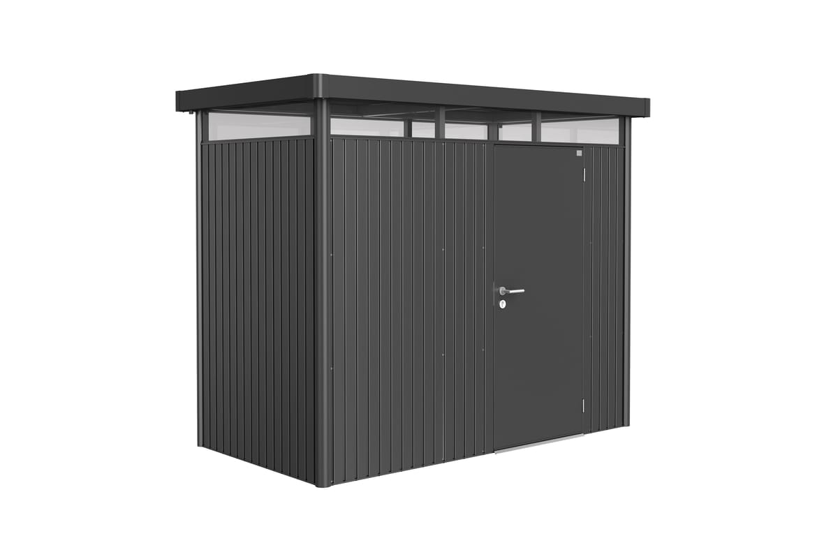 Biohort Domek narzędziowy metalowy Highline H1 pojedyncze drzwi 275x155x222 cm antracytowy