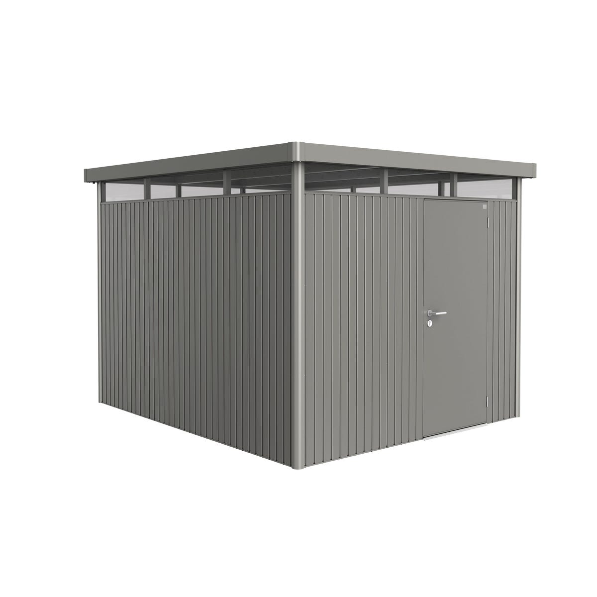 Biohort Domek narzędziowy metalowy Highline H5 pojedyncze drzwi 275x315x222 cm szary