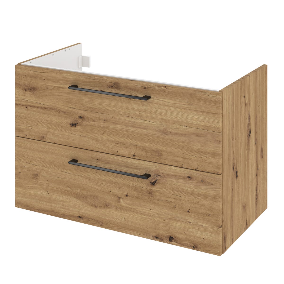 Szafka pod umywalkę wisząca Remix 90x46x58 cm brązowa złoty dąb Sensea