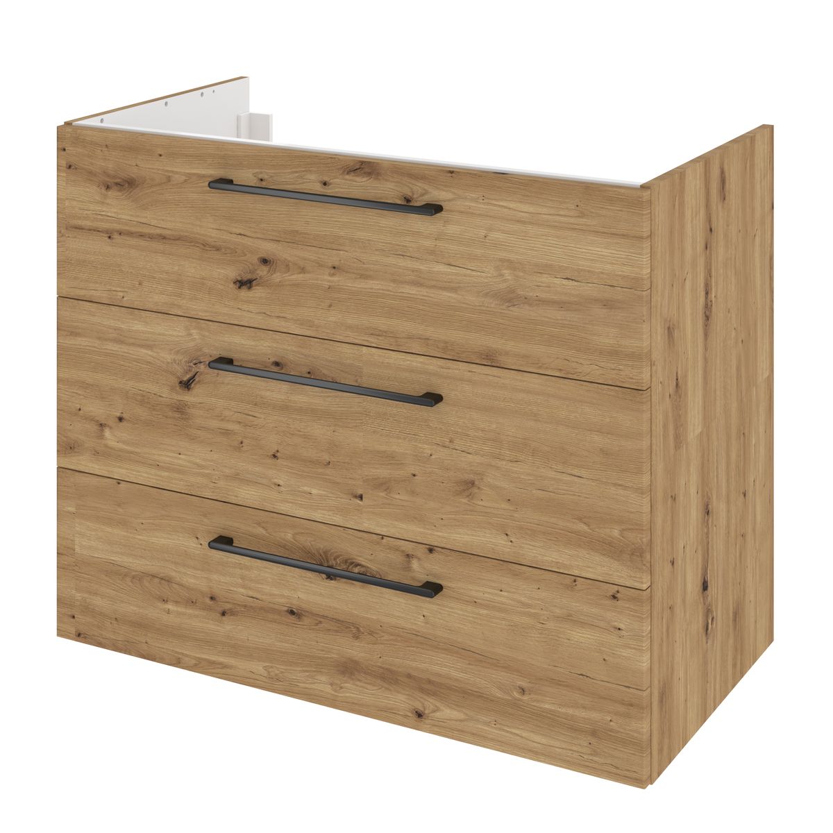 Szafka pod umywalkę wisząca Remix 90x46x58 cm brązowa złoty dąb Sensea