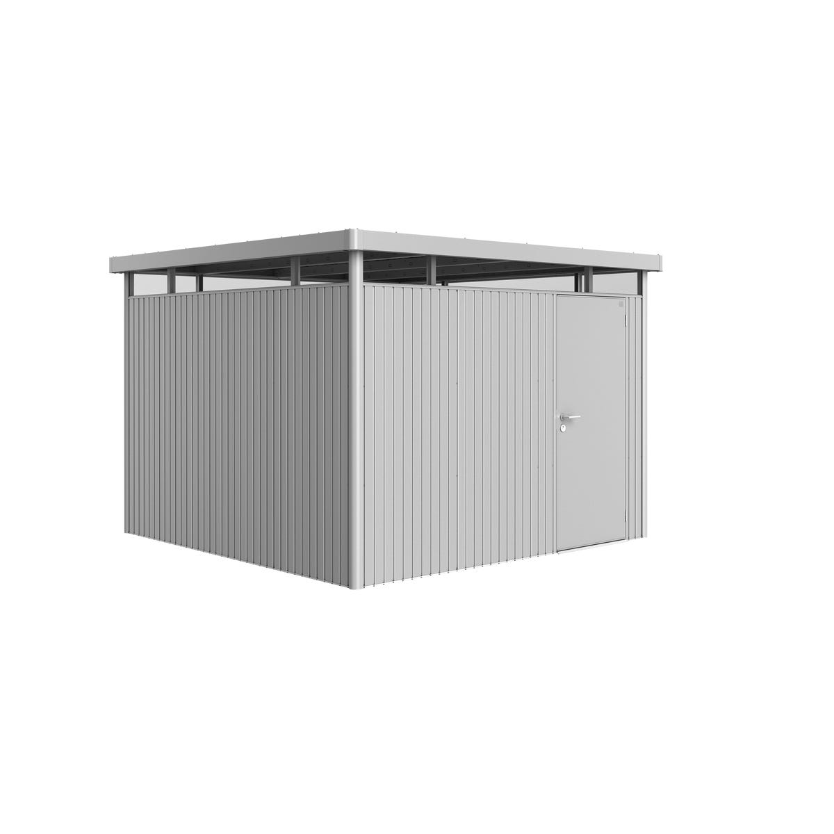 Biohort Domek narzędziowy metalowy Highline H6 pojedyncze drzwi 222x315x222 cm srebrny