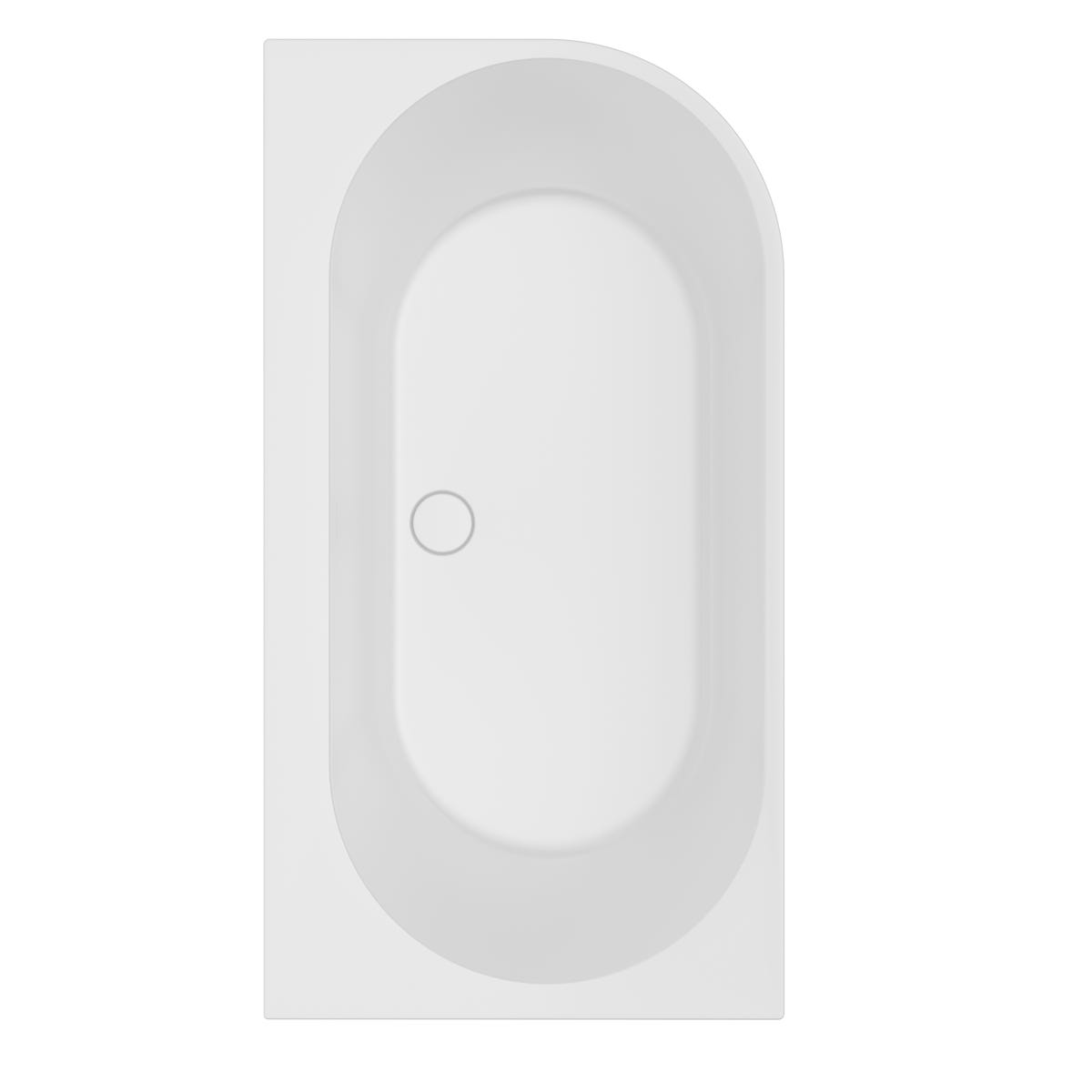 Wanna wolnostojąca 159x84 cm Inwall Bellagio czarny mat lewa SENSEA