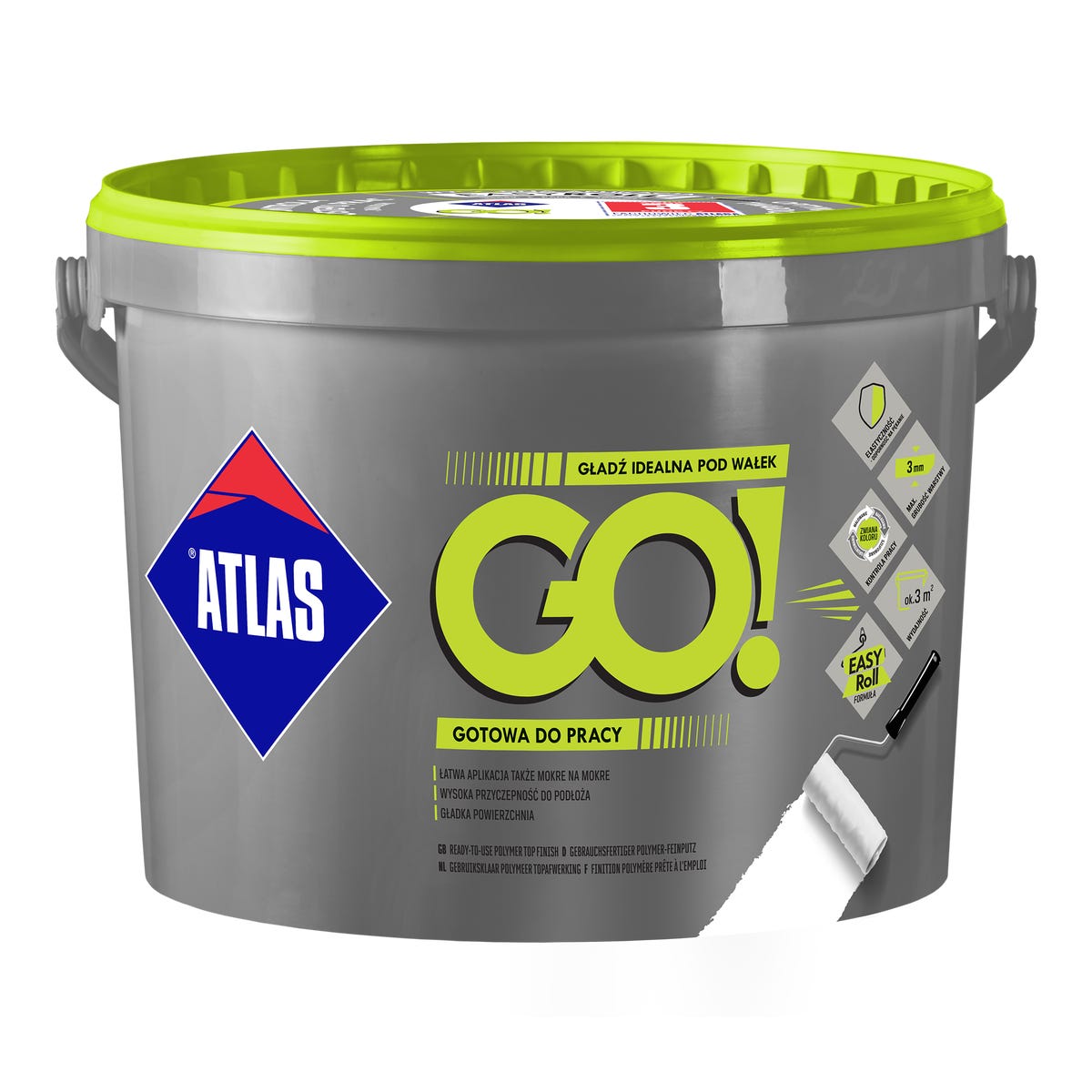 Gotowa gładź szpachlowa wałek Atlas GO 5 kg