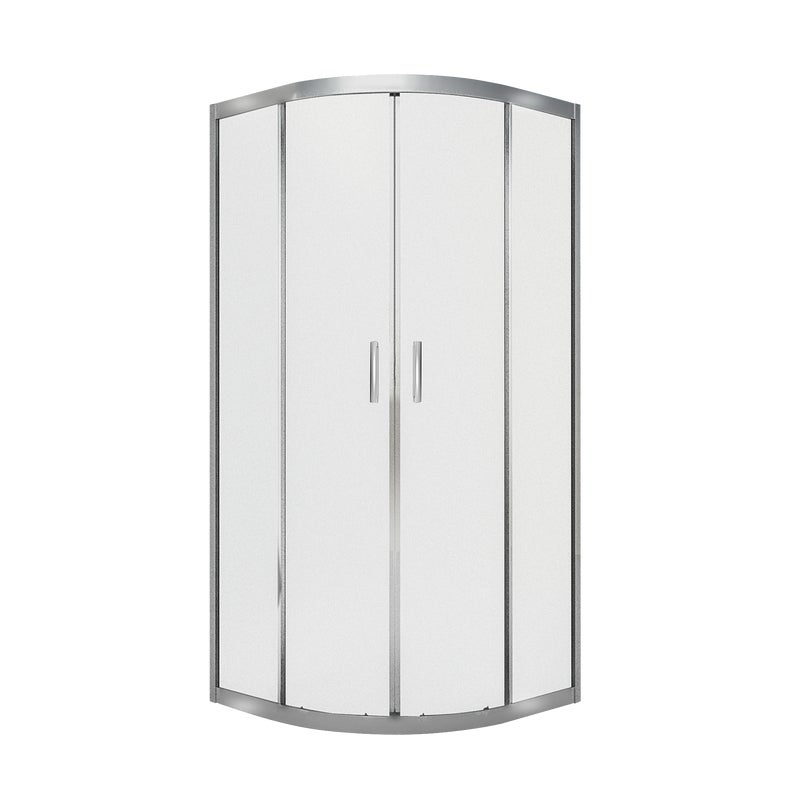 Kabina prysznicowa narożna 1/4 koła 90x90x185 cm chromowana Polmetal