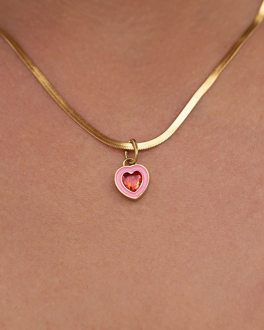 Złoty naszyjnik z sercem Paraiso Bene