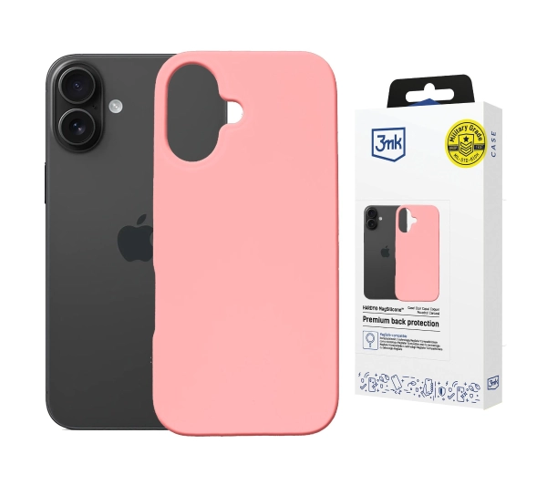 3mk Hardy MagSilicone Pink do iPhone 16 Plus Różowy