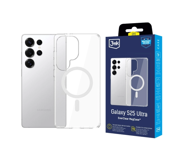 3mk EverClear MagCase do Samsung Galaxy S25 Ultra Przezroczysty