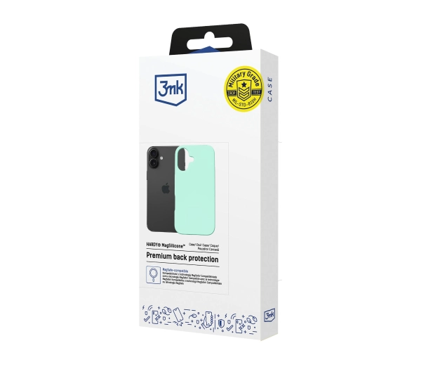 3mk Hardy MagSilicone Teal do iPhone 16 Turkusowy