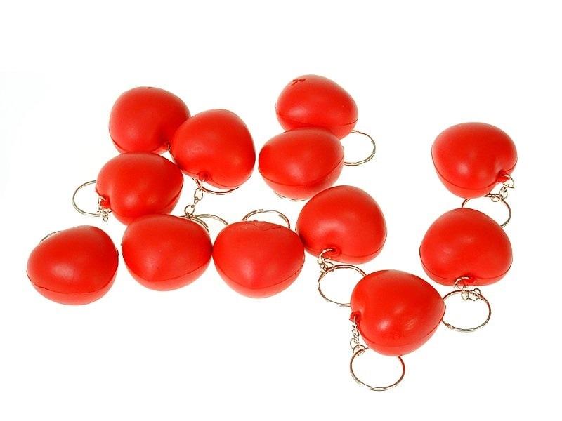 Brelok piankowy serce 12szt