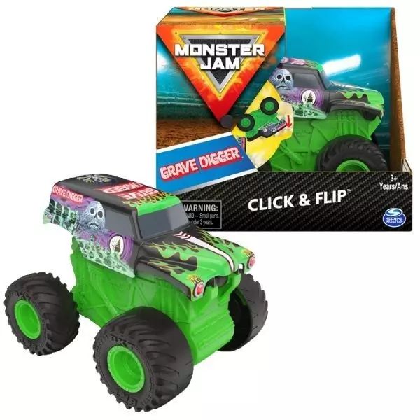 Monster Jam - Kliknij i Fliknij: Autko Grave Digger z obrotowymi kołami