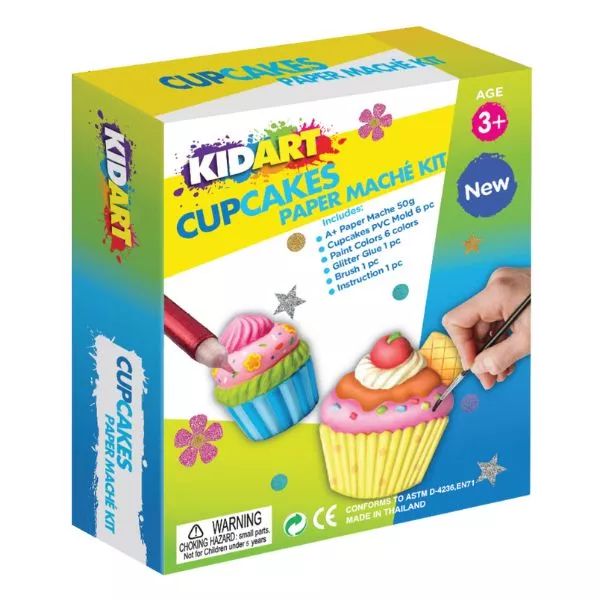 Zestaw Artystyczny dla Dzieci: Papierowa Mache - Muffinki