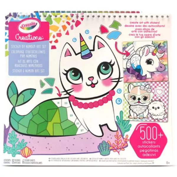 Crayola Creations: Mozaika z numerowanymi naklejkami - książeczka kreatywna