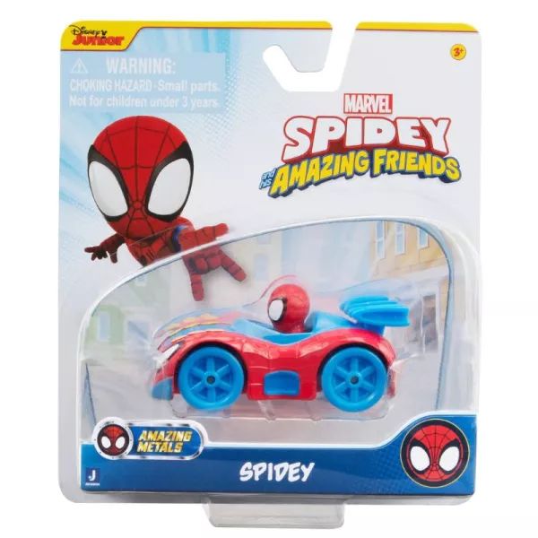 Pająk i jego niesamowici przyjaciele: Metalowy samochodzik Spidey - 7,5 cm
