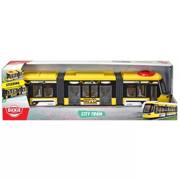 Dickie: tramwaj Siemens Combino - żółty, 41,5 cm