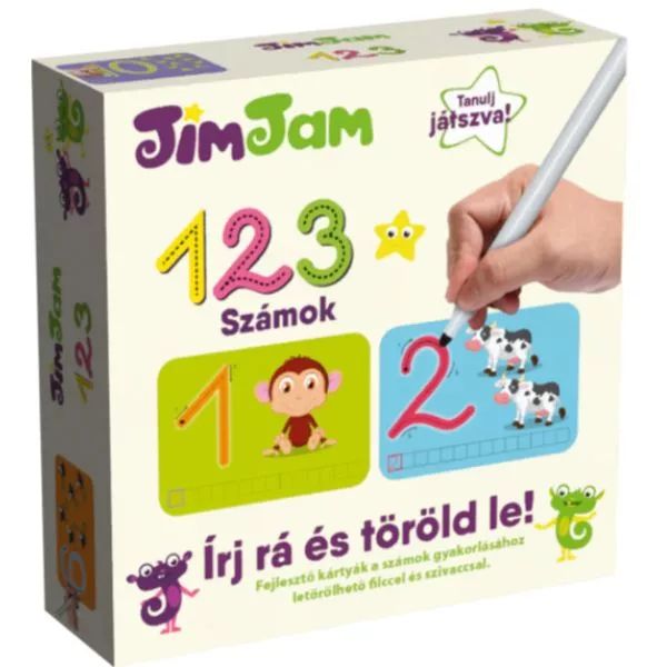 JimJam: Napisz na nim i wymaż! Cyfry - edukacyjny w języku węgierskim