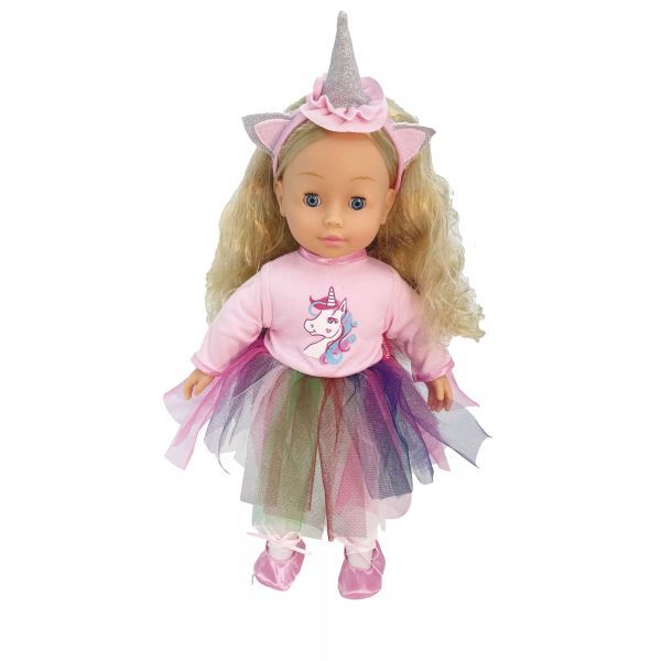 Bambolina: Molly lalka mówiąca po węgiersku z rogami jednorożca - 40 cm