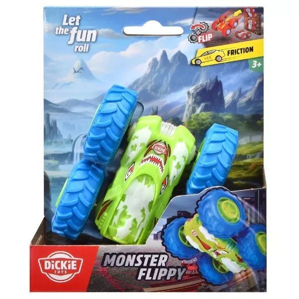 Dickie: Monster Flippy, samochodzik z funkcją przewracania, 10 cm - różne rodzaje