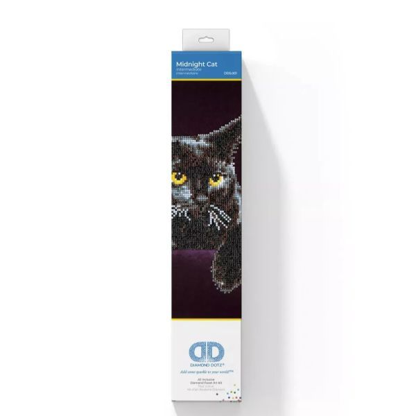 Puzzle Diamond Dotz z diamentami – Obrazek z kotem.