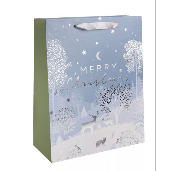 Torebka prezentowa z napisem Merry Christmas - 18 x 23 cm